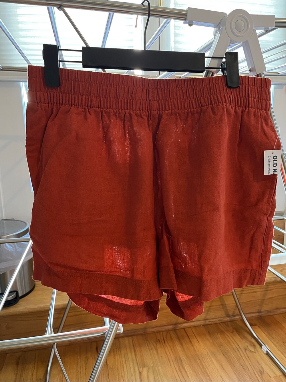 Old Navy Red/Orange Linen Shorts